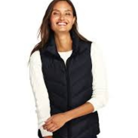 Lands' End Jackets & Blazers - LANDS' END Black Down Puffer Vest XS (2-4) EUC